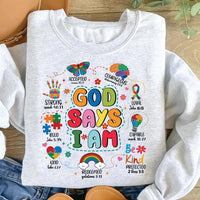 God Says I Am Shirt, Autism Awareness Month Shirt, Autism Teacher Tee, Autism Mom Shirt, Autism Puzzle Shirt, Awareness Gift, Gift for Moms