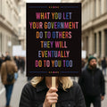 Abolish ICE No One Is Illegal Protest Sign, No Kings In America, Anti-Trump Resistance Political Protest Poster, Resist Fascism Rally Sign