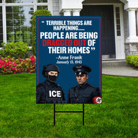 Abolish ICE Yard Sign, Keep the Immigrants, Deport the Racists Lawn Sign, Anti-Trump, Resist Fascism Yard Sign with Metal H-Stake