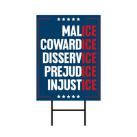 Abolish ICE Yard Sign, Keep the Immigrants, Deport the Racists Lawn Sign, Anti-Trump, Resist Fascism Yard Sign with Metal H-Stake