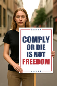 Abolish ICE No One Is Illegal Protest Sign, No Kings In America, Anti-Trump Resistance Political Protest Poster, Resist Fascism Rally Sign