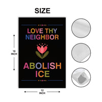 Abolish ICE Garden Flag, Double Sided, Keep the Immigrants, Deport the Racists Flag, Anti-Trump, Resist Racism Flag, Resist Fascism Flag