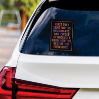 Abolish ICE No One Is Illegal Protest Vinyl Sticker, Resist Hate Decal, Anti-Trump Resistance, Resist Fascism Car Bumper Sticker, 6" x 4.5"