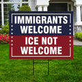 Abolish ICE Yard Sign, Keep the Immigrants, Deport the Racists Lawn Sign, Anti-Trump, Resist Fascism Yard Sign with Metal H-Stake
