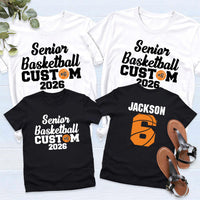 Custom Senior Basketball 2026 Shirt, Basketball Mom Shirt, Basketball Senior Night Tee, Senior 2026 Basketball Shirt, Front Back Design