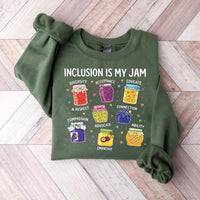 Inclusion Is My Jam Shirt, Neurodiversity Teacher Shirt, Special Education Crewneck Tee, Autism Awareness Shirt, Teacher Gifts