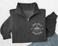 Custom Logo Quarter Zip Sweatshirt, Embroidered Business Pullover, Personalized Company Quarter Zip Top, Team Uniform Gift Staff