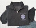 EMT EMS Quarter Zip Sweatshirt, Rescue Emergency Response Pullover, Star of Life Work Zip, Firefighter Medic Gift, First Responder