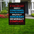Abolish ICE Yard Sign, Keep the Immigrants, Deport the Racists Lawn Sign, Anti-Trump, Resist Fascism Yard Sign with Metal H-Stake