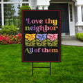 Abolish ICE Yard Sign, Keep the Immigrants, Deport the Racists Lawn Sign, Anti-Trump, Resist Fascism Yard Sign with Metal H-Stake