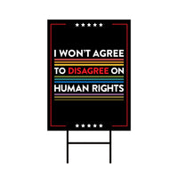 Abolish ICE Yard Sign, Keep the Immigrants, Deport the Racists Lawn Sign, Anti-Trump, Resist Fascism Yard Sign with Metal H-Stake