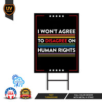 Abolish ICE Yard Sign, Keep the Immigrants, Deport the Racists Lawn Sign, Anti-Trump, Resist Fascism Yard Sign with Metal H-Stake