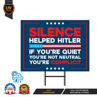 Abolish ICE Yard Sign, Keep the Immigrants, Deport the Racists Lawn Sign, Anti-Trump, Resist Fascism Yard Sign with Metal H-Stake