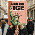 Abolish ICE No One Is Illegal Protest Sign, No Kings In America, Anti-Trump Resistance Political Protest Poster, Resist Fascism Rally Sign