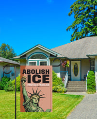 Abolish ICE Garden Flag, Double Sided, Keep the Immigrants, Deport the Racists Flag, Anti-Trump, Resist Racism Flag, Resist Fascism Flag