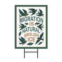Abolish ICE Yard Sign, Keep the Immigrants, Deport the Racists Lawn Sign, Anti-Trump, Resist Fascism Yard Sign with Metal H-Stake