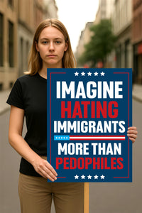 Abolish ICE No One Is Illegal Protest Sign, No Kings In America, Anti-Trump Resistance Political Protest Poster, Resist Fascism Rally Sign