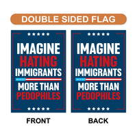 Abolish ICE Garden Flag, Double Sided, Keep the Immigrants, Deport the Racists Flag, Anti-Trump, Resist Racism Flag, Resist Fascism Flag