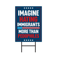Abolish ICE Yard Sign, Keep the Immigrants, Deport the Racists Lawn Sign, Anti-Trump, Resist Fascism Yard Sign with Metal H-Stake