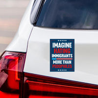 Abolish ICE Magnet, Keep the Immigrants, Deport the Racists, Anti-Trump, Resist Racism Car Magnet, Resist Fascism Vehicle Magnet, 6" x 4.5"
