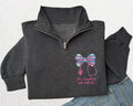 Labor and Delivery Nurse Embroidered Quarter Zip Sweatshirt, Personalized RN NICU CNA Tech Zip Pullover, Custom Nurse Gift for Mom Baby Team