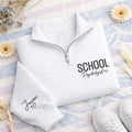 Embroidered School Psychologist Quarter Zip Sweatshirt, Custom School Psych Zip Pullover, Registered Psychologist Gift, Office Wear