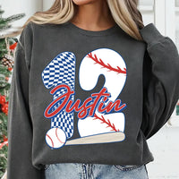 Custom Baseball Player Sweatshirt, Game Day Baseball Mom Shirt, School Baseball Team Tee, Custom Name Baseball Shirt, Baseball Gifts