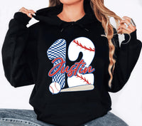 Custom Baseball Player Sweatshirt, Game Day Baseball Mom Shirt, School Baseball Team Tee, Custom Name Baseball Shirt, Baseball Gifts
