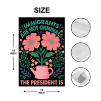 Abolish ICE Garden Flag, Double Sided, Keep the Immigrants, Deport the Racists Flag, Anti-Trump, Resist Racism Flag, Resist Fascism Flag