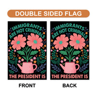 Abolish ICE Garden Flag, Double Sided, Keep the Immigrants, Deport the Racists Flag, Anti-Trump, Resist Racism Flag, Resist Fascism Flag