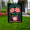 Abolish ICE Yard Sign, Keep the Immigrants, Deport the Racists Lawn Sign, Anti-Trump, Resist Fascism Yard Sign with Metal H-Stake