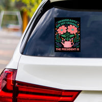 Abolish ICE No One Is Illegal Protest Vinyl Sticker, Resist Hate Decal, Anti-Trump Resistance, Resist Fascism Car Bumper Sticker, 6" x 4.5"