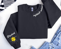 Custom Softball Mom Sweatshirt, Personalized Softball Gift for Mom, Softball Mom Hoodie, Game Day Softball Sweater, Front Sleeve