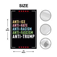 Abolish ICE Garden Flag, Double Sided, Keep the Immigrants, Deport the Racists Flag, Anti-Trump, Resist Racism Flag, Resist Fascism Flag