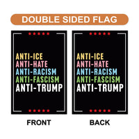 Abolish ICE Garden Flag, Double Sided, Keep the Immigrants, Deport the Racists Flag, Anti-Trump, Resist Racism Flag, Resist Fascism Flag