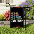 Abolish ICE Garden Flag, Double Sided, Keep the Immigrants, Deport the Racists Flag, Anti-Trump, Resist Racism Flag, Resist Fascism Flag