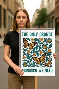 Abolish ICE No One Is Illegal Protest Sign, No Kings In America, Anti-Trump Resistance Political Protest Poster, Resist Fascism Rally Sign