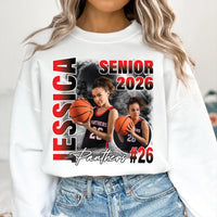 Custom Bootleg Basketball Senior 2026 Shirt, Personalized Player Graduation Shirt, Senior Night Basketball Tee, Class of 2026 Shirt