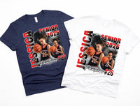 Custom Bootleg Basketball Senior 2026 Shirt, Personalized Player Graduation Shirt, Senior Night Basketball Tee, Class of 2026 Shirt