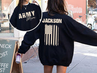 Custom Army Family Shirt, Personalized Military Family Shirt, Matching Army Family Tee, 4th of July Shirt, USA Army Family Shirt, Front Back