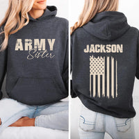 Custom Army Family Shirt, Personalized Military Family Shirt, Matching Army Family Tee, 4th of July Shirt, USA Army Family Shirt, Front Back
