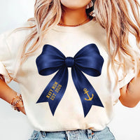 Navy Family Graduation Shirt, Coquette Bow Shirt, Custom Date Navy Tee, Navy Mom Shirt, Proud Navy Family Shirt, Navy Gifts