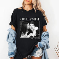 Personalized Couple Shirt, Custom Photo Engagement Shirt, Vintage Couple Picture Tee