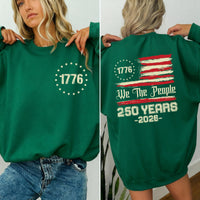 America 250th Anniversary Shirt, Patriotic Military Shirt, Veteran Day Gift Tee, 4th of July Independence Day Shirt, Front Back