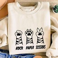 Funny Cat Paw Rock Paper Scissors Shirt, Cat Lover Humor Shirt, Cute Cat Paw Tee, Rock Paper Scissors Cat Shirt, Unisex Cat Shirt