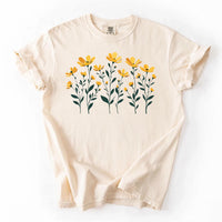Yellow Floral Sweatshirt, Boho Flower Design Shirt, Cute Floral Tee, Retro Flower Shirt, Unisex Boho Floral Shirt, Flower Gifts, Gifts for Women