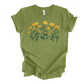 Yellow Floral Shirt, Boho Flower Design Shirt, Cute Floral Tee, Retro Flower Shirt, Unisex Boho Floral Shirt, Flower Gifts, Gifts for Women