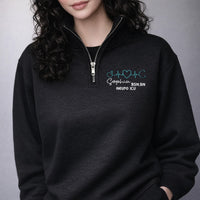 Embroidered Nurse Heartbeat Quarter Zip Sweatshirt, Stethoscope RN Pullover, BSN CNA Lpn Aprn Cma Zip Gift for Healthcare Workers