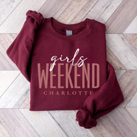 Custom Girls Trip Sweatshirt, Personalized Girls Weekend Shirt, Besties Vacation Tee, Travel Group Shirt, Bachelorette Trip Shirt