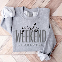 Custom Girls Trip Sweatshirt, Personalized Girls Weekend Shirt, Besties Vacation Tee, Travel Group Shirt, Bachelorette Trip Shirt